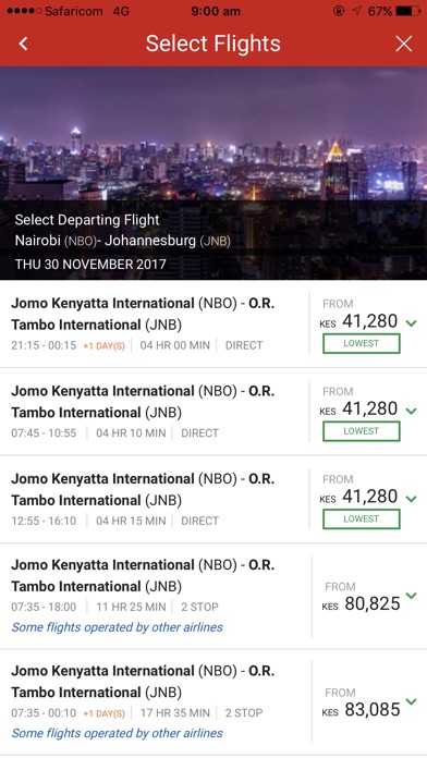 Kenya Airways screenshot 2