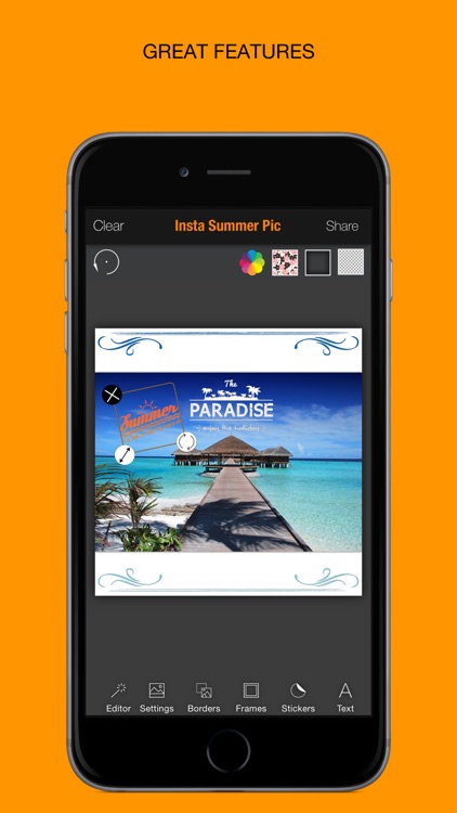 Summer Pic – Beach, sea, sun overlay stickers