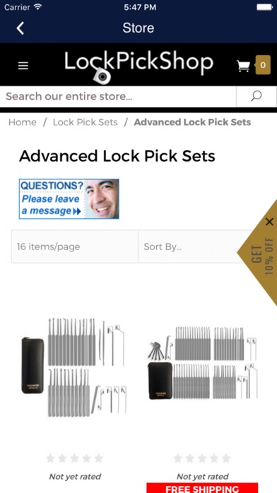 LockPickShop.com screenshot 4