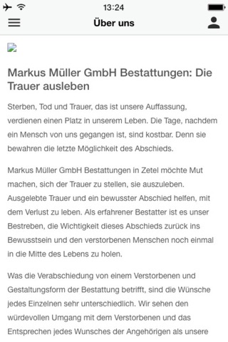 Markus Müller Bestattungshaus screenshot 2