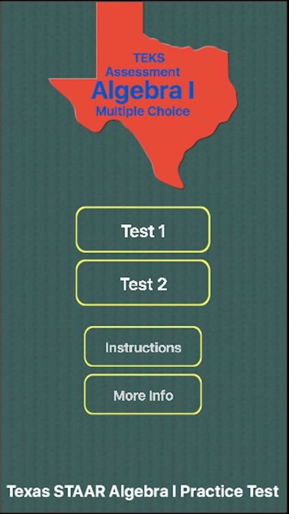 TX STAAR Alg I Practice Tests