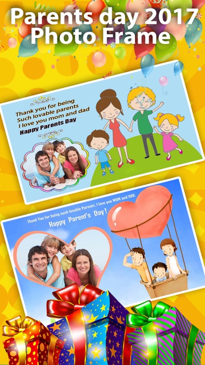 Happy Parents Day Photo Frame - Wish your Parent.s