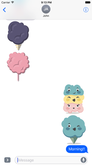 Cotton Candy Funny Stickers(圖2)-速報App