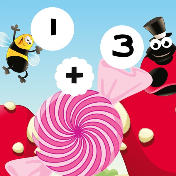 CALCULATE CANDY SUMS! FIND THE SOLUTION IN GREAT BUG`S LIFE! FREE EDUCATION MATH LEARNING KIDS GAME