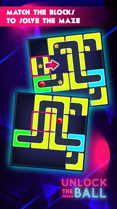 Classic Neon Slide Puzzle Game screenshot 2