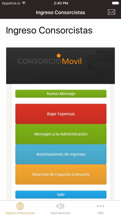 Consorcio Movil screenshot 2