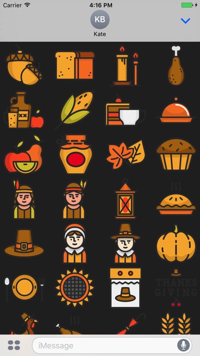 Happy Thanksgiving Stickers. screenshot 2
