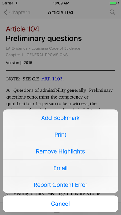 How to cancel & delete Louisiana Code of Evidence LS from iphone & ipad 3