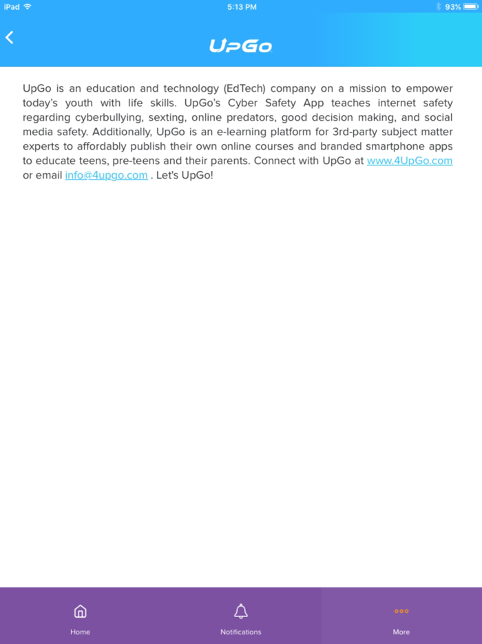 UpGo Cyber Safety App