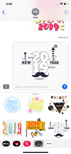 New Year 2019 Party Stickers(圖2)-速報App