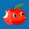 Funny Red Apple Stickers