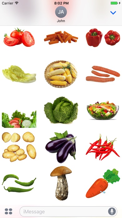 Veggie Stickers for iMessage screenshot 2