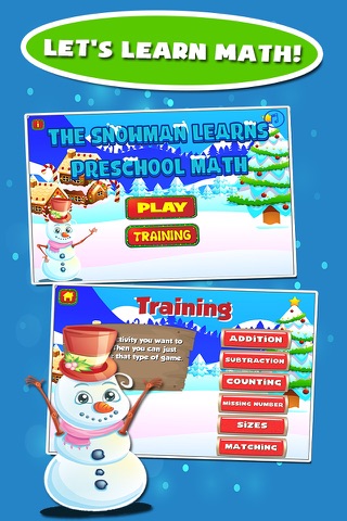 Snowman Preschool Math Games - náhled