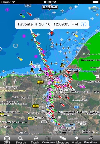Marine: Germany East - GPS Map Navigator screenshot 2