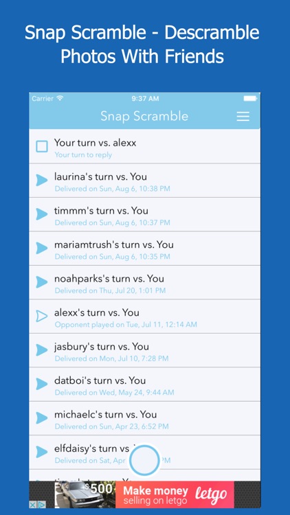 Snap Scramble - Descramble Photos With Friends