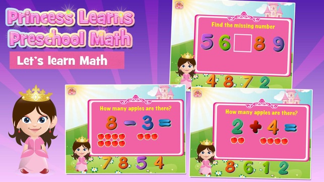 Princess Learns Preschool Math Activity 