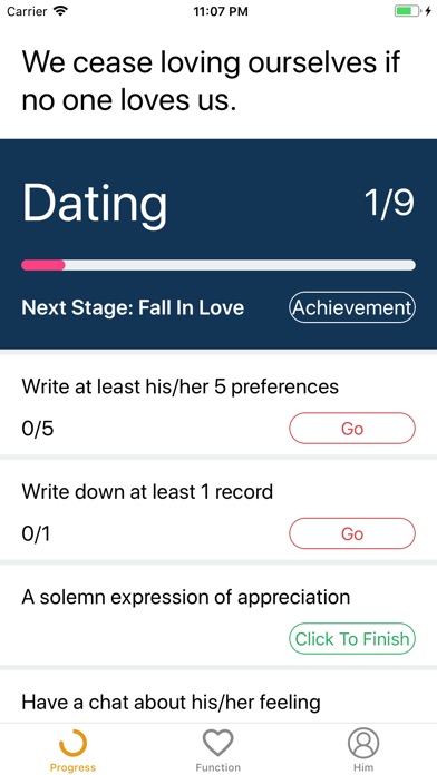 Loveprogress screenshot 2