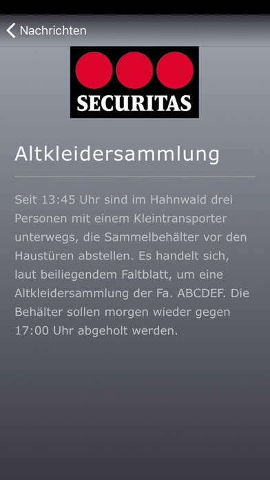 Securitas Hahnwald App screenshot 3