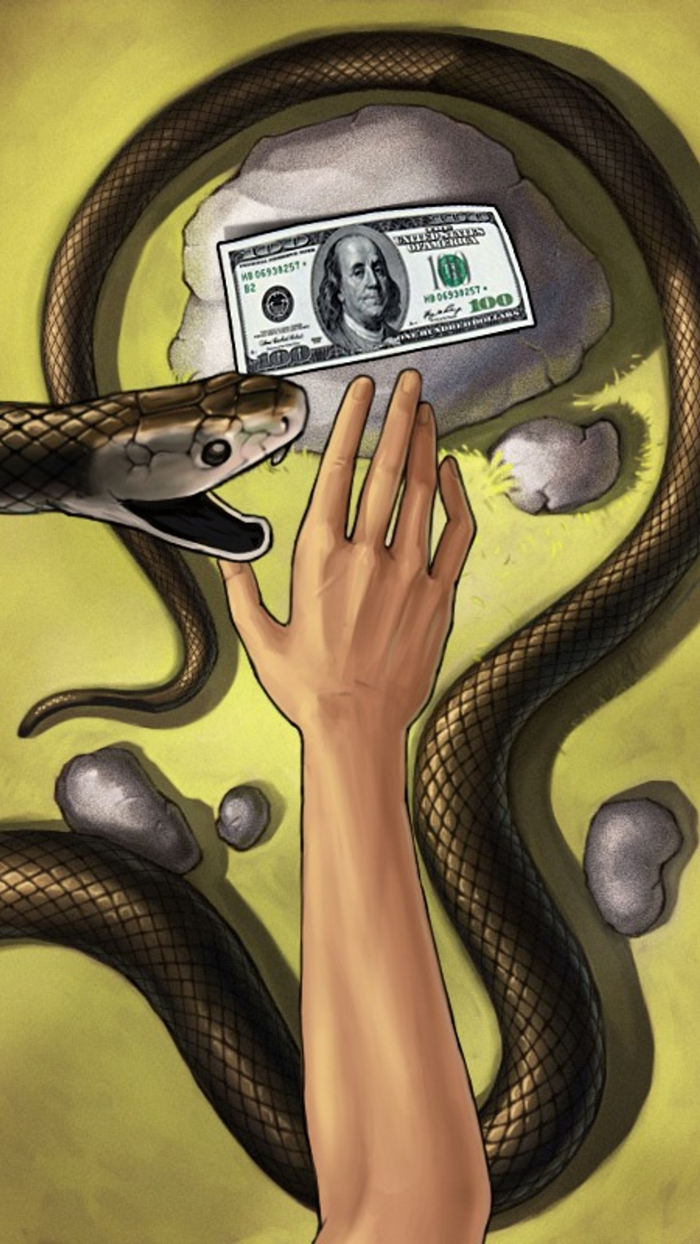 Money or Death - snake attack