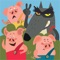 The interactive story for kids about the Three Little Pigs and the Big Bad Wolf