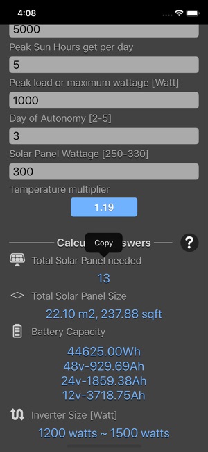 Solar Panel Calculator Plus(圖5)-速報App