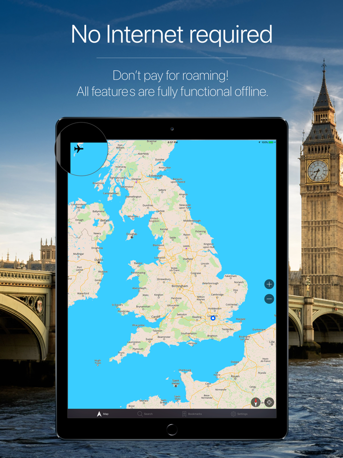 England, UK Offline Navigation