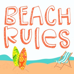 Beach Rules Summer Stickers