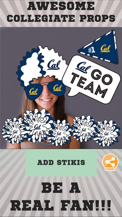 California Golden Bears Selfie Stickers screenshot 2