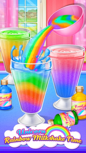 Unicorn Rainbow Ice Cream Milkshake Make