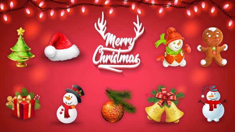 3D Merry Christmas Sticker