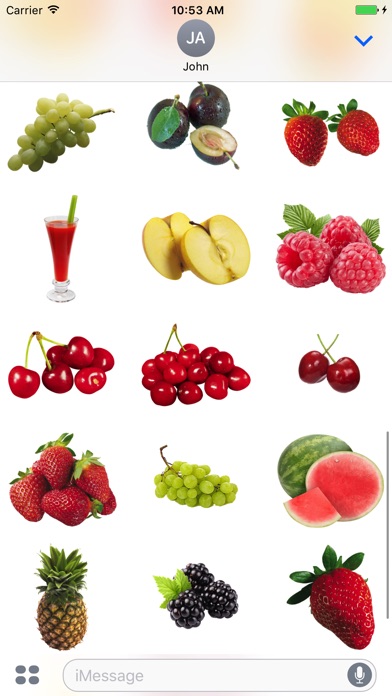 Fruits Pack for iMessage! screenshot 3
