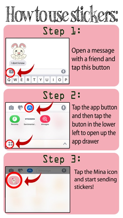 Mina - Pig Rabbit Emoji GIF screenshot 3