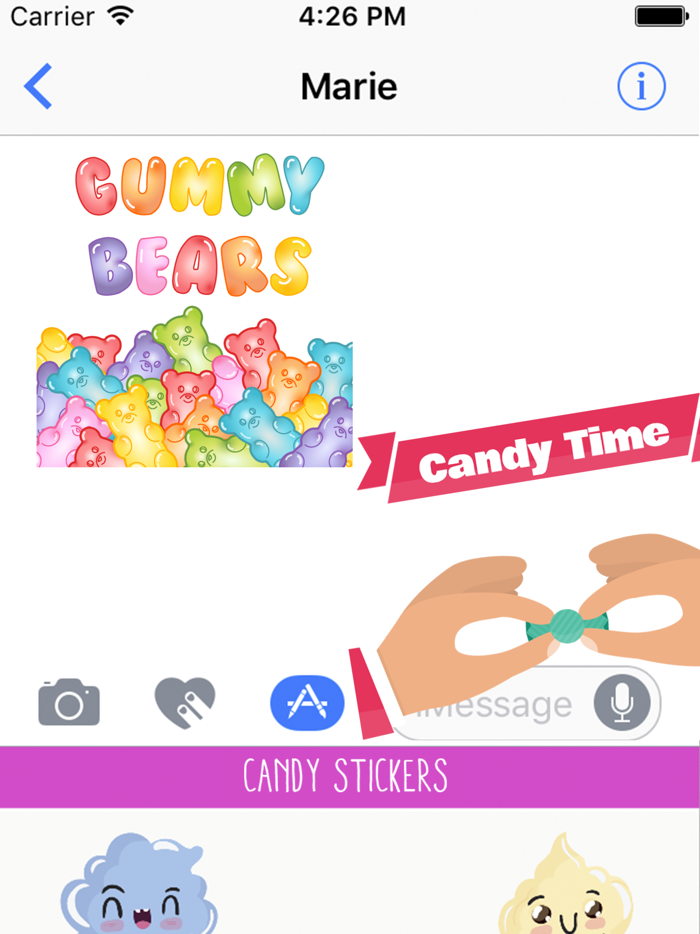 Candy stickers lollipop and sweets