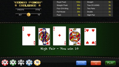 Video Poker Deluxe * screenshot 3