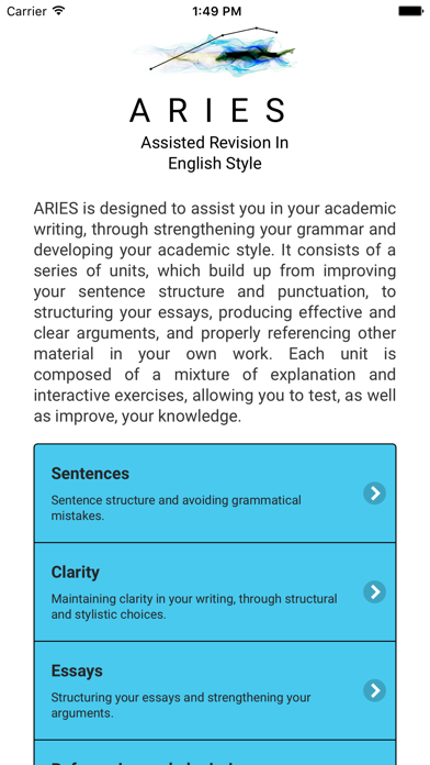 How to cancel & delete ARIES: English Academic Style from iphone & ipad 1