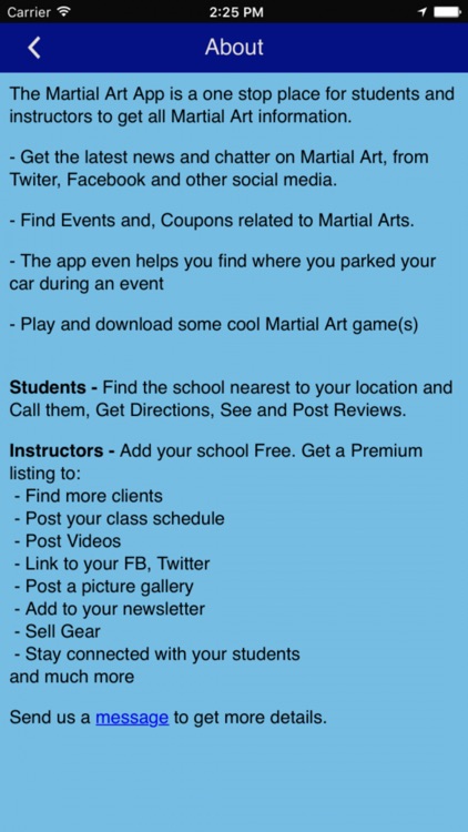 Martial Arts App