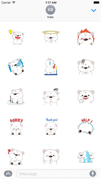 Adorable Polar Bear Sticker screenshot 2