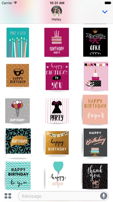 Happy Birthday Stickers & Card screenshot 3