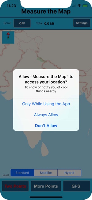 Area & Length Measuring on Map