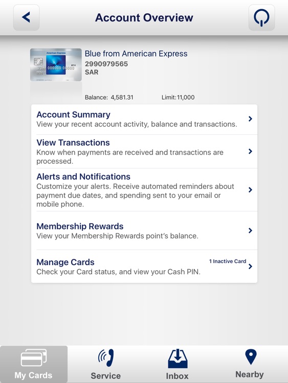 Amex Saudi Arabia App iPad screenshot-3