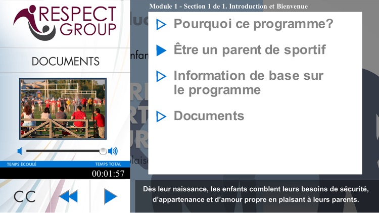 Programme pour le parent