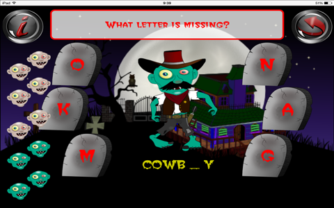 Halloween Zombie ABC Game Lite screenshot 3