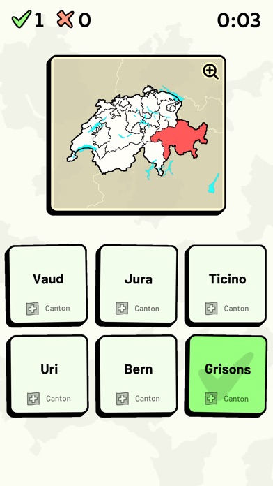 Swiss Cantons Quiz screenshot 2