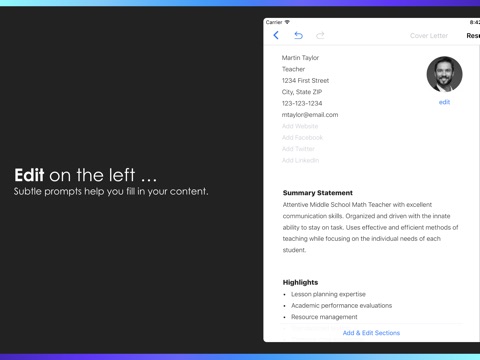 Resume Builder by Nobody screenshot 3