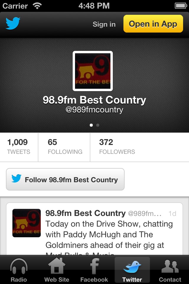 98.9fm For The Best Country screenshot 2