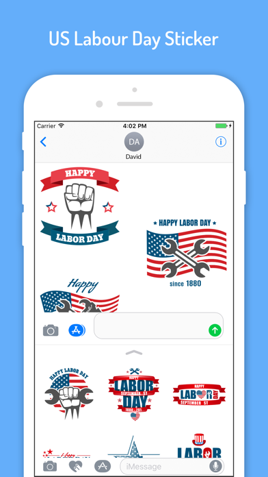 USA Labor Day Stickers screenshot 4