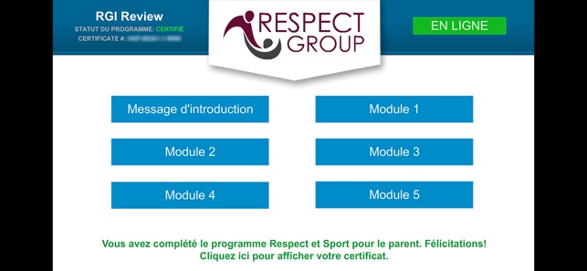 Programme pour le parent