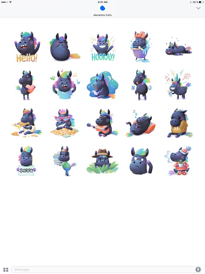 Rainbow Horse Stickers