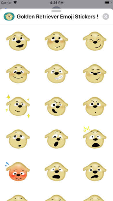 Golden Retriever Emoji Sticker screenshot 2