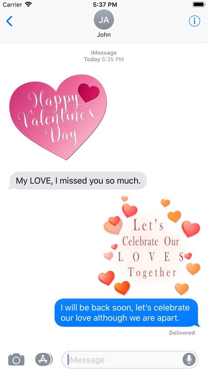 Romantic Valentine's Stickers screenshot-3